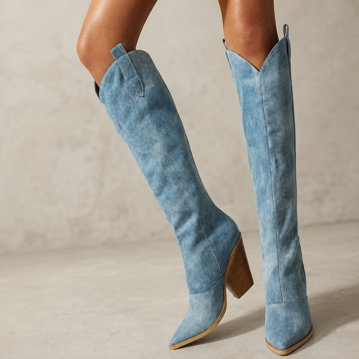 Lucy | Women’s Casual Knee High Cowboy Boots